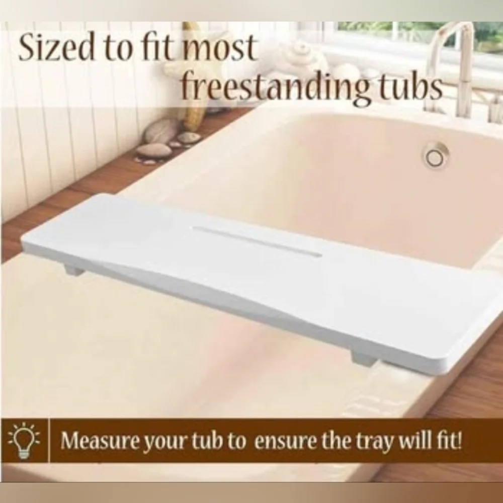 White Bath Tray Caddy